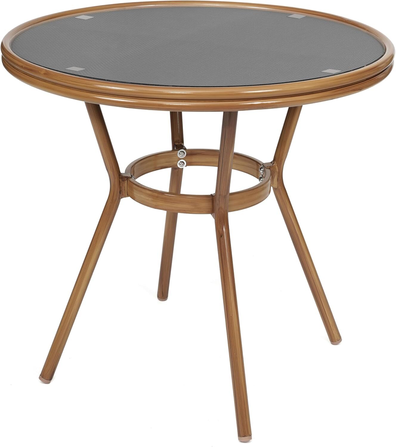 Flash Furniture Marseille Commercial French Bistro Table Glass Top