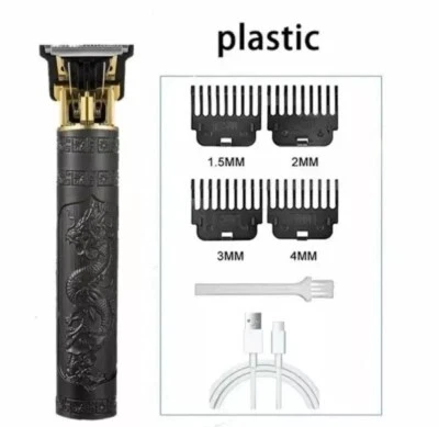 BEECHIP Vintage Haircut Razor Men Rechargeable Clipper Shaver Adult Electric USB Black