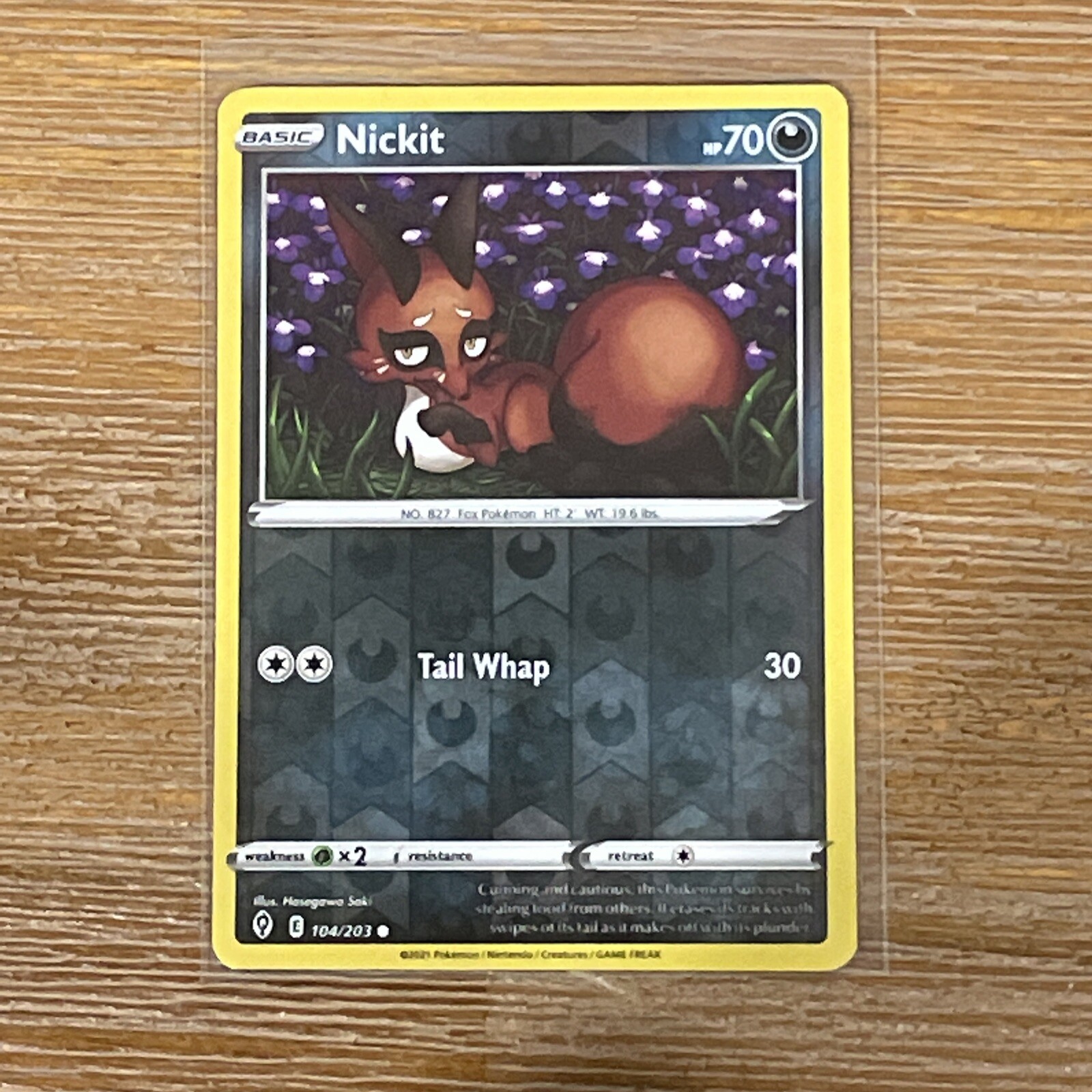 Nickit Card Pokemon TCG | NICKIT | Reverse Holo Rare | 104/203 | Evolving Skies ...