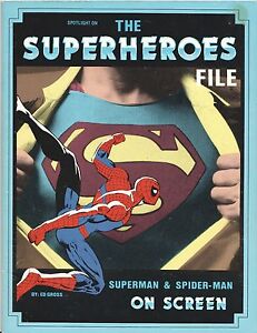 The SUPERHEROES Files SUPERMAN & SPIDER-MAN 1986 Files Magazine Spotlight On