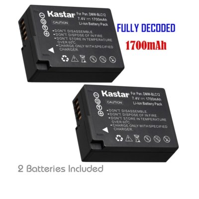 DMW-BLC12 Battery or Slim LCD Charger for Panasonic Lumix DMC