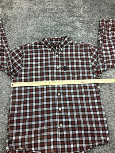 Abercrombie & Fitch Button Up Shirt Mens Size Small Plaid Red White Green - Picture 5 of 11