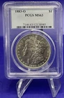 💥  1883-O $1 MORGAN SILVER DOLLAR PCGS MS63 90% Silver EARLY YEAR 💥