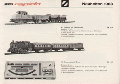 1968 ARNOLD RAPIDO & MINIMOBIL N = 9mm 1/160 D E F aa Catalog