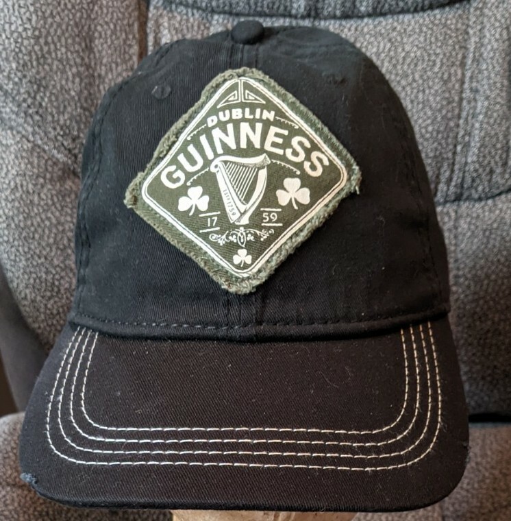 New Dublin Guinness Adjustable Weathered Look Baseball Cap Black