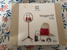 Vlogger Kit Pretend Play - PlanToys- Wooden Camera  Ring Light Creative Play