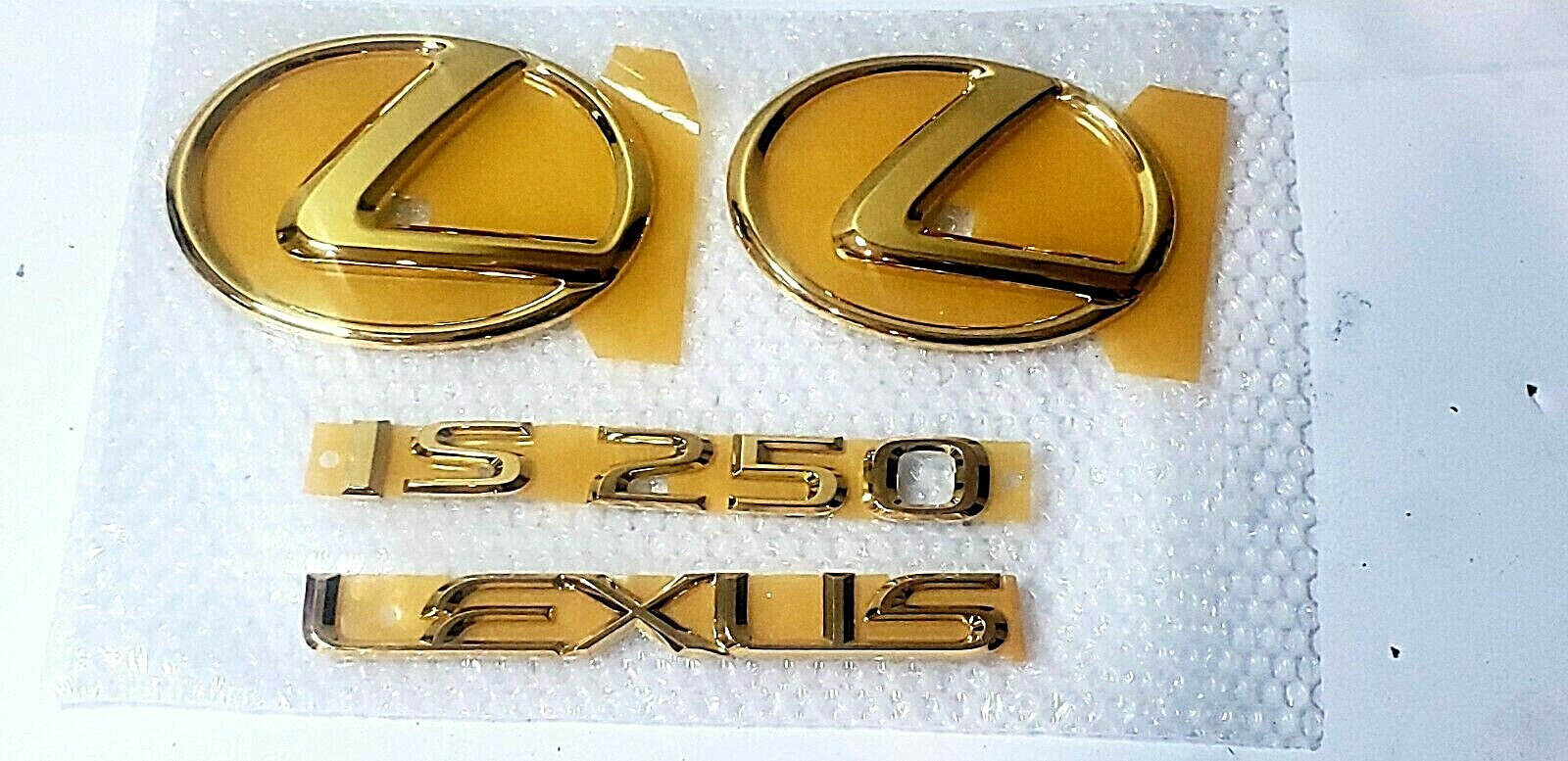FITS New Lexus IS250 GOLD COMPLETE CAR Emblem KIT REAR 24K 06 07 08 09 10 11 12 eBay