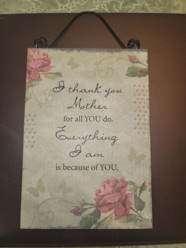 Ganz Plaque "I thank you Mother for all YOU do....." Wall Plaque - Picture 1 of 3