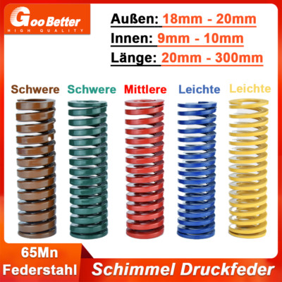 5 Stück Druckfedern 75mm - Metallfedern Für Werkstatt & Reparaturen