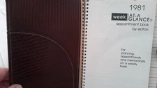Vintage 1981 Eaton At A Glance Appointment Book Memoranda On a Weekly Basis New