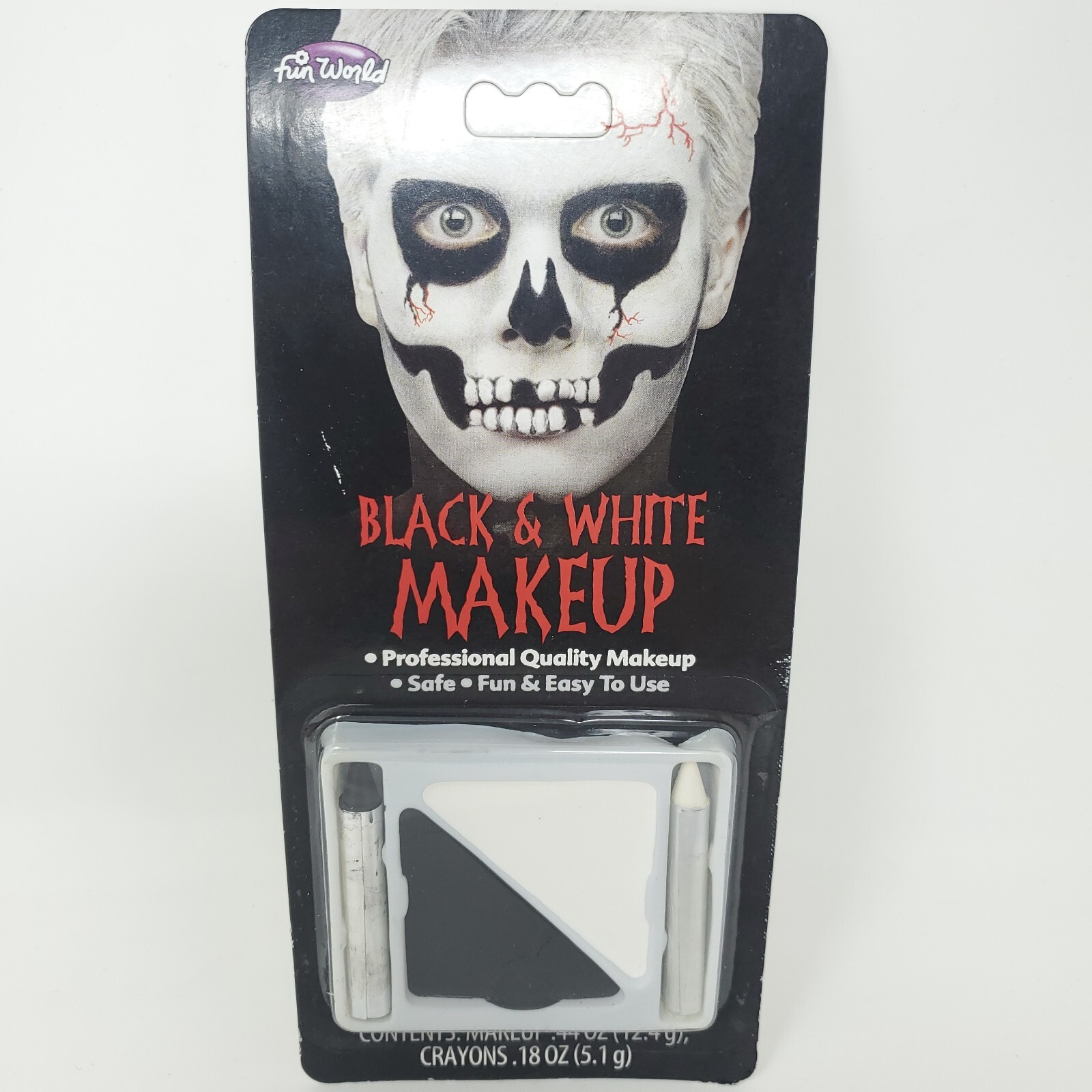 Lot Of 2 Black and White Make-Up Kit Halloween Costume Accessory