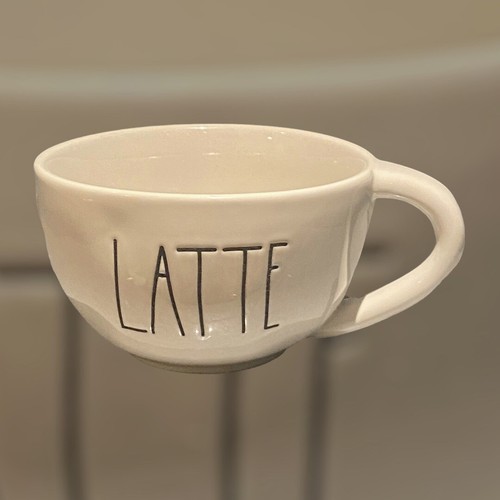 Taza de café con leche redonda blanca magenta colección artesanal Rae Dunn Script ajustada NUEVA - Imagen 7 de 10
