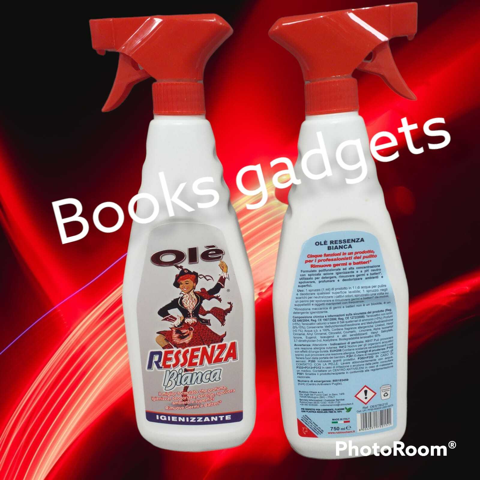 5 pz Olè Essenza Bianca Spray Deterge Spolvera Profuma Desodorizza Igienizzante