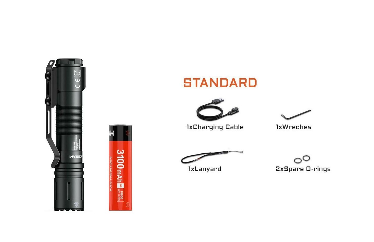 ライト・ランタン ACEBEAM P15 DEFENDER ACEBEAM P15 Defender Switchable EDC Tactical Flashlight