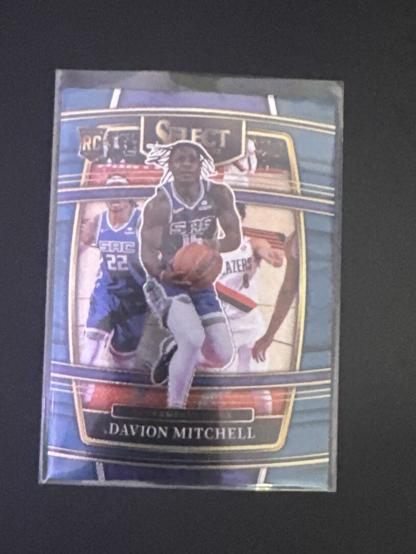 2021-22 Panini Select - Concourse Blue Prizm #23 Davion Mitchell (RC)