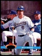 1991 Stadium #360 Billy Spiers Brewers OVERSIZE No Gold Error SET BREAK RARE