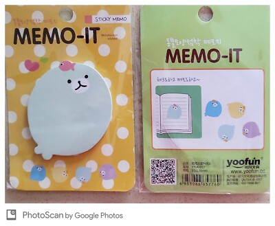 Kawaii Blue Seal Memo pad sticky Post-it note Stationery set