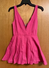 Karlie Hot Pink Romper Mini Dress Size S