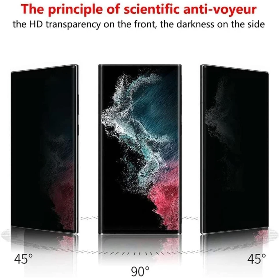 2x Anti Spy Privacy Screen Protector Film For Samsung Galaxy S24 Ultra Screen Privacy - Image 4 of 4