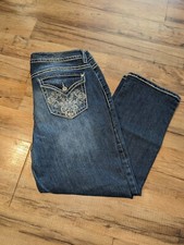 Women's Nine West  Blue Denim Jeans With Decorative Pockets Size 12/31