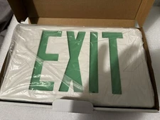 Green LED Emergency Exit Sign + Extra Exit Plates & Mounting Plate