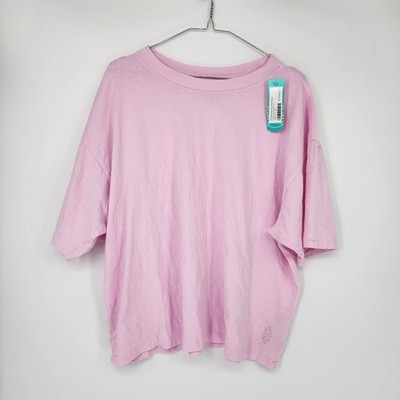 FP Movement Free People Light Pink XS Tackle Oversized Tee T-Shirt NWOT
