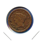 Photo of a 1845-P Large Cent from an eBay listing that sold on Jul 18, 2026