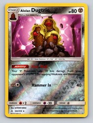 Alolan Dugtrio 122/214 Reverse Holo - Sun & Moon Unbroken Bonds