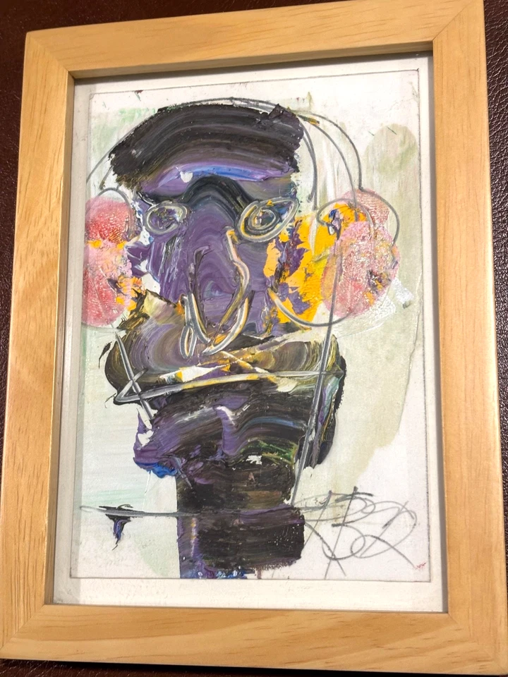 Robert Beauchamp, firmado, óleo/papel pesado, "autorretrato" Provincetown Foto 4 de 4