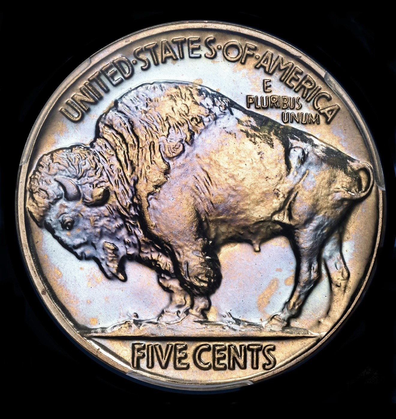 1937 PROOF Buffalo Nickel 5c PCGS PR66 ‼️PASTEL RAINBOW PROOF TONER‼️