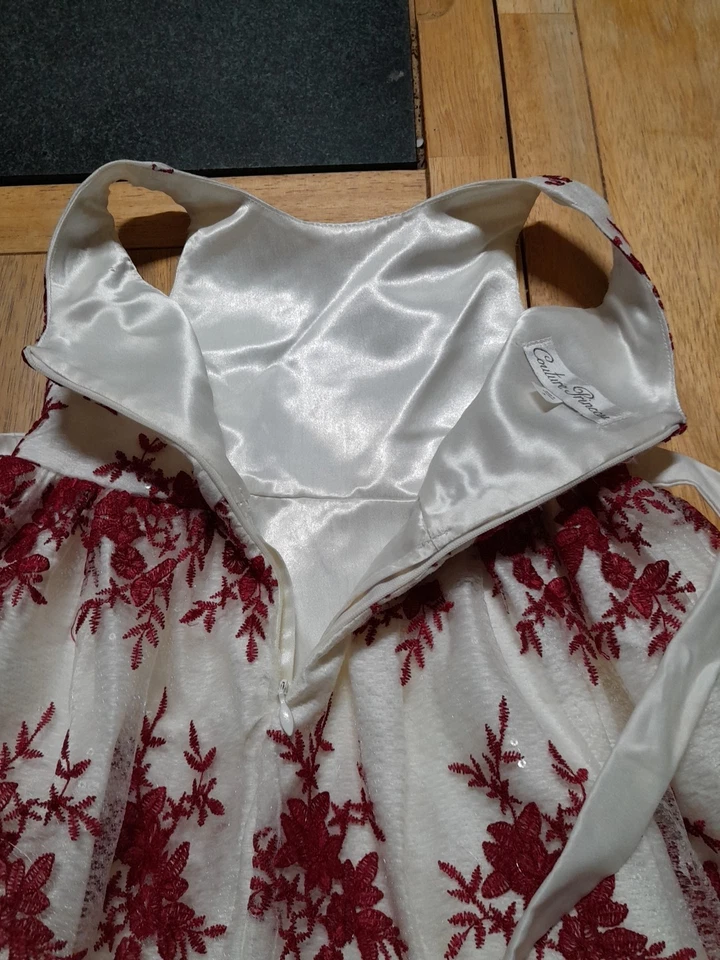 American Couture Princess Dress Pearl Bead Lace Girl 5 Holiday, Wedding, ETC.... - Image 4 of 4