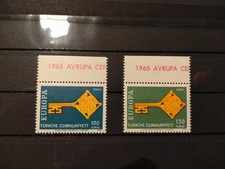 LOT DE 2 TIMBRES  / TURQUIE - EUROPA 1968 /  NEUFS / 