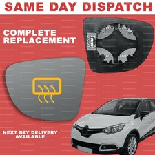 Renault Captur Mk4 2013-2020 wing mirror glass for Left passenger side Heated