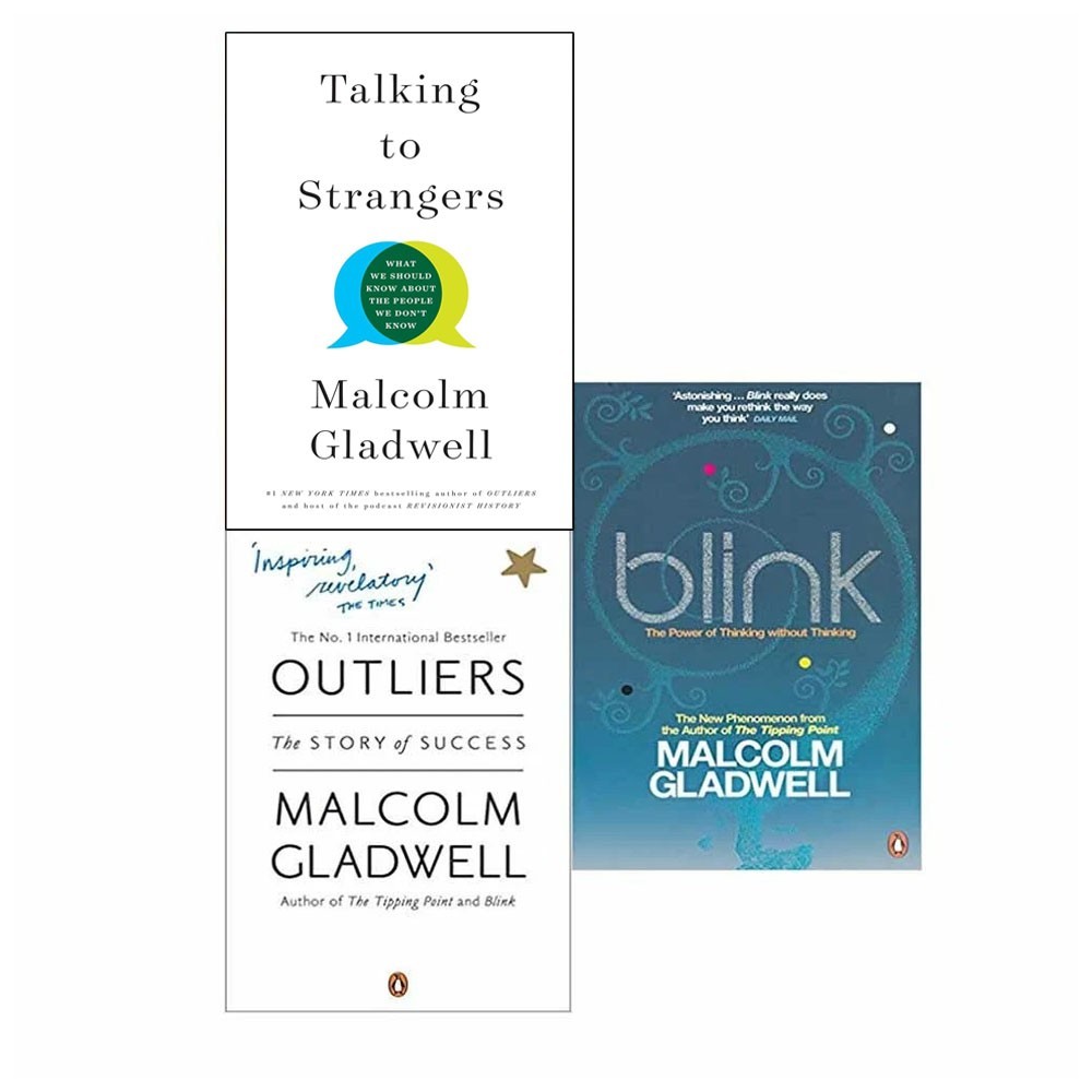 Malcolm Gladwell 3 Books Collection Set NEW  (Talking to starnger,Blink,Outlier)