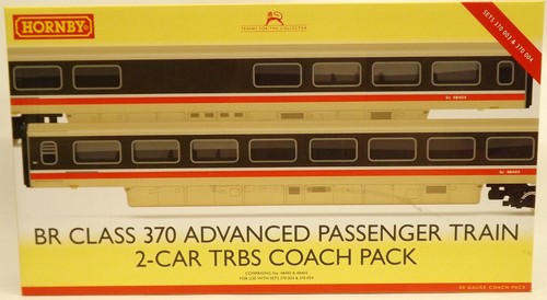 Hornby R40012 BR Class 370 APT 2-Wagen TRBS Intermediate Coach Pack 48403/04 | Zustand: New