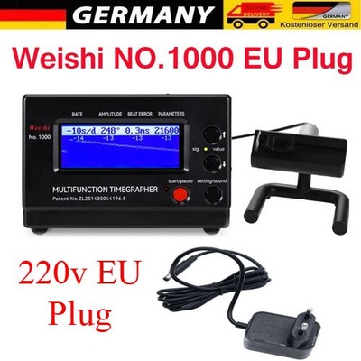 Weishi Timegrapher Mechanische Uhr Timing Machine Multifunktions No.1000 EU Plug