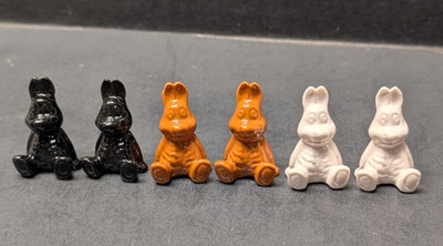 Wade Figurines Arthur Hare Wadefest 2016 Black Brown White Set of 6