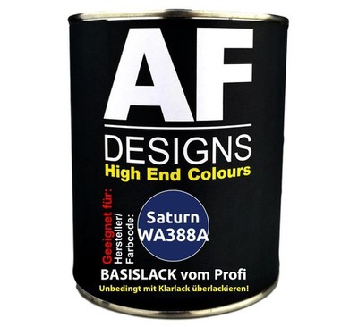1L Autolack für Saturn WA388A Blue Me Away Metallic Perl X.  Autolack Spritzfert