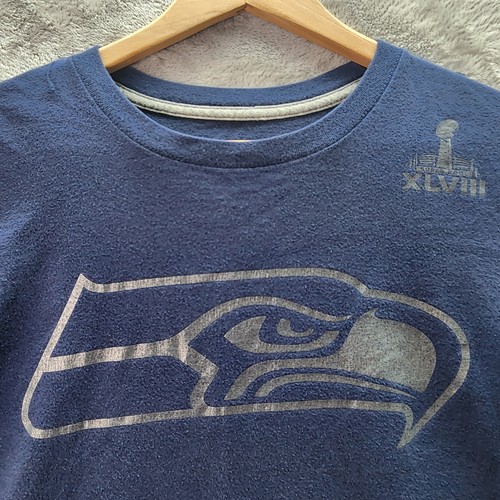 Nike Men's Seattle Seahawks Super Bowl 48 XLVIII CHAMPIONS T Shirt NFL size L - Picture 6 of 10