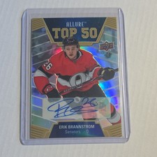 Upper Deck 2019-20 Allure Top 50 Autograph Erik Brannstrom #T50-18 Senators