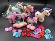 Vintage My Little Pony Lot Of 7 Figures Plus Accessories
