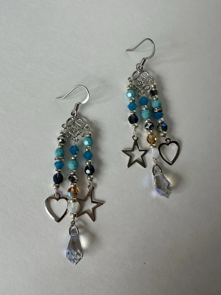 Pendientes Celestiales Kirks Inspirados en la Locura Pendientes Hechos con Cristales de Swarovski Foto 2 de 4