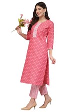 Women's Cotton Blend Kurti Set