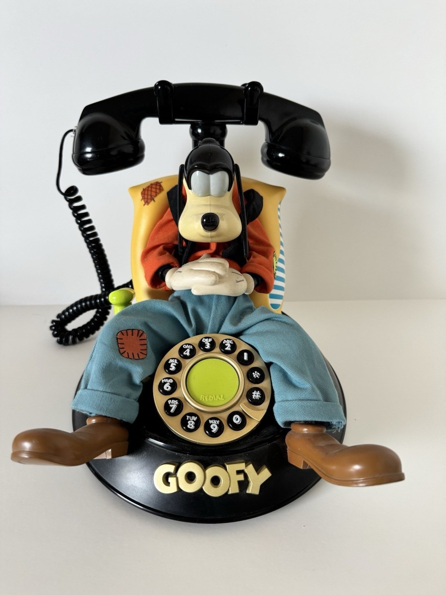 グーフィー　テレフォン 1990s Goofy's Animated Talking Phone - Vintage Landline Corded