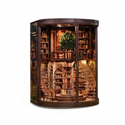 Bücherregal-Einsatz mit LED-Beleuchtung detailliert für Erwachsene