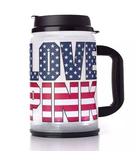 Victoria's Secret LOVE PINK Patriotic Light Up Flashing Chug Mug