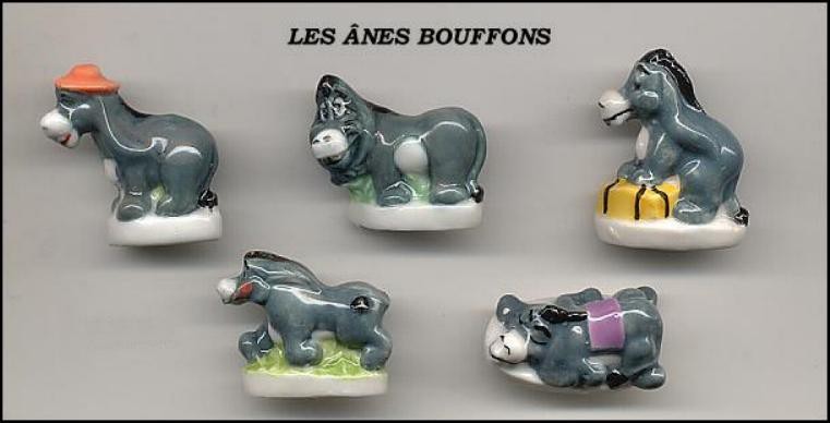 Esel Atzenbrille Brille Fun Set 5 Mini Figure 3cm Porzellan FEVES Frankreich 4590₽