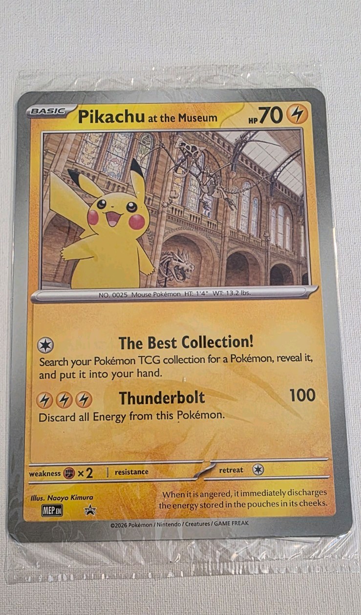 Pokémon TCG Pikachu At The Museum Jumbo Promo Card Brand New Sealed