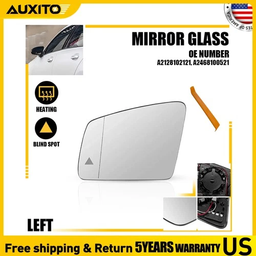 Driver Side Mirror Glass Heated W/Blind Spot For Mercedes-Benz CLS-Class C218