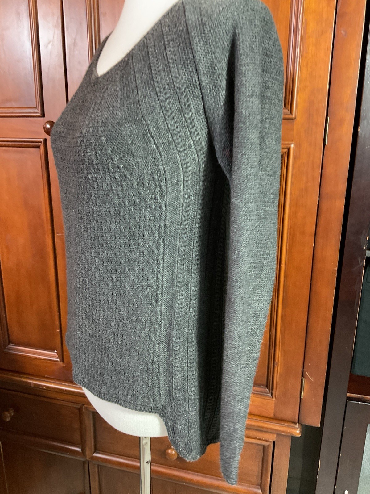 Grace Elements Women’s Solid Charcoal Gray Open K… - image 12